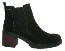 Sergio Leone BT 703 Botki czarny nubuk czerwon